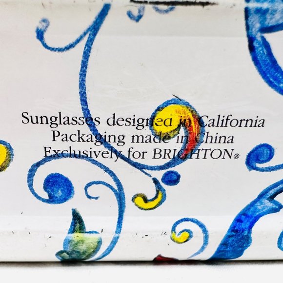 Brighton Eyeglass/Sunglass Lined Tin Blue/Yellow /White - Picture 7 of 7